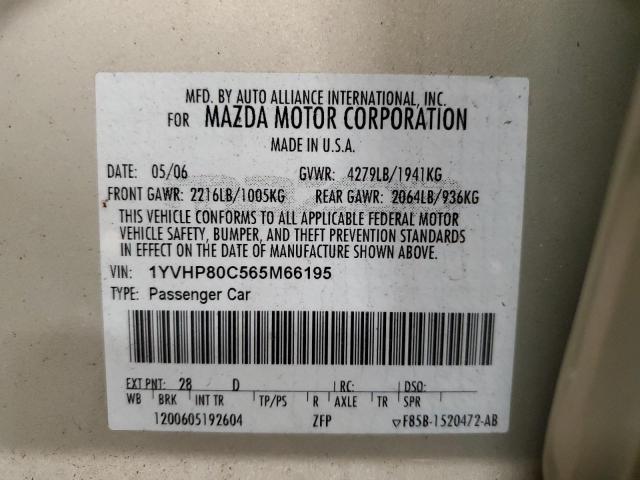 Photo 11 VIN: 1YVHP80C565M66195 - MAZDA 6 I 