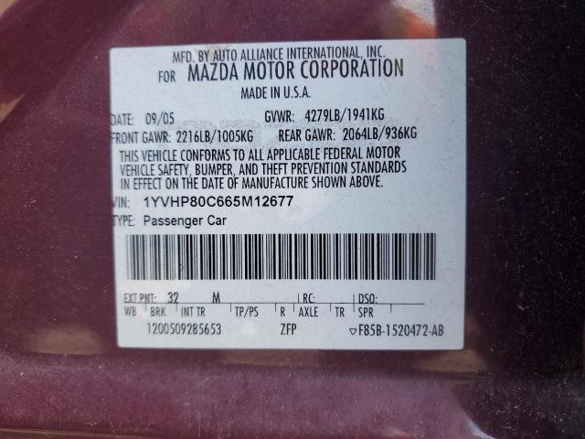 Photo 11 VIN: 1YVHP80C665M12677 - MAZDA 6 