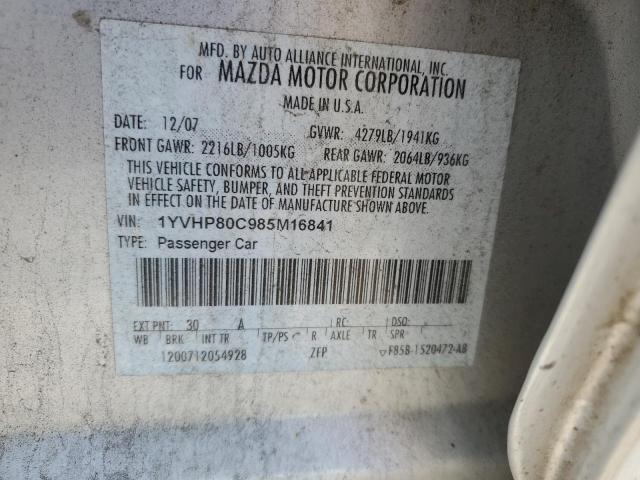 Photo 11 VIN: 1YVHP80C985M16841 - MAZDA 6 