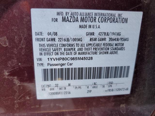 Photo 11 VIN: 1YVHP80C985M45028 - MAZDA 6 