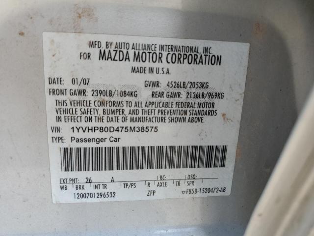 Photo 11 VIN: 1YVHP80D475M38575 - MAZDA 6 