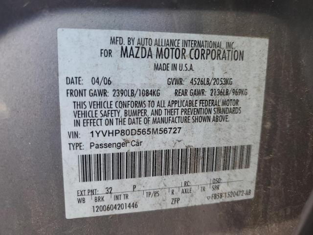 Photo 11 VIN: 1YVHP80D565M56727 - MAZDA 6 S 