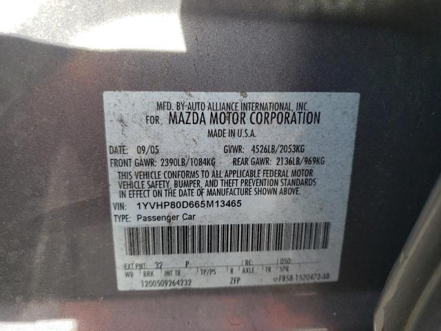 Photo 9 VIN: 1YVHP80D665M13465 - MAZDA 6 S 