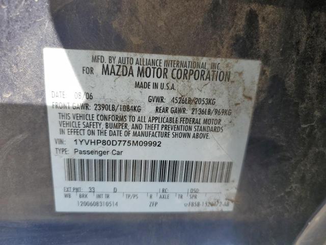 Photo 11 VIN: 1YVHP80D775M09992 - MAZDA 6 