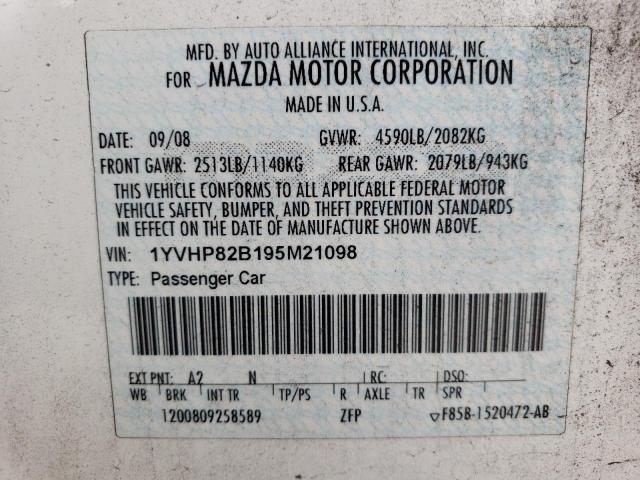 Photo 12 VIN: 1YVHP82B195M21098 - MAZDA 6 S 