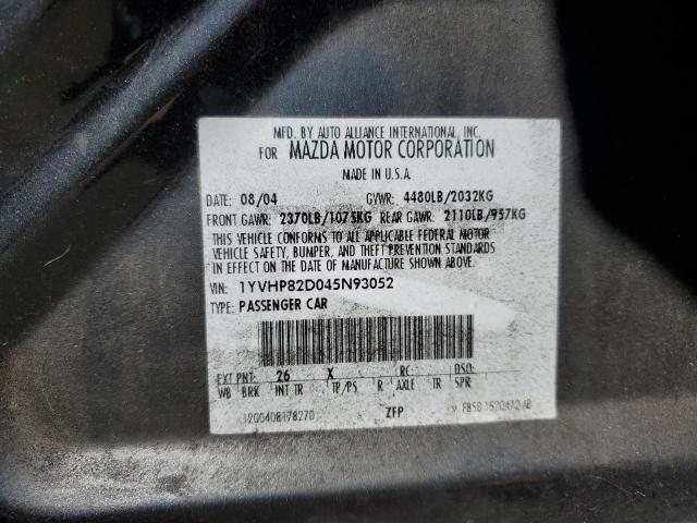 Photo 11 VIN: 1YVHP82D045N93052 - MAZDA MAZDA6 