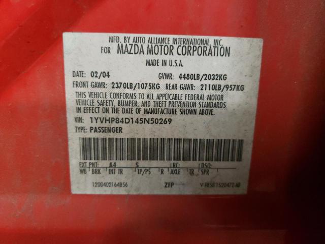 Photo 11 VIN: 1YVHP84D145N50269 - MAZDA 6 S 