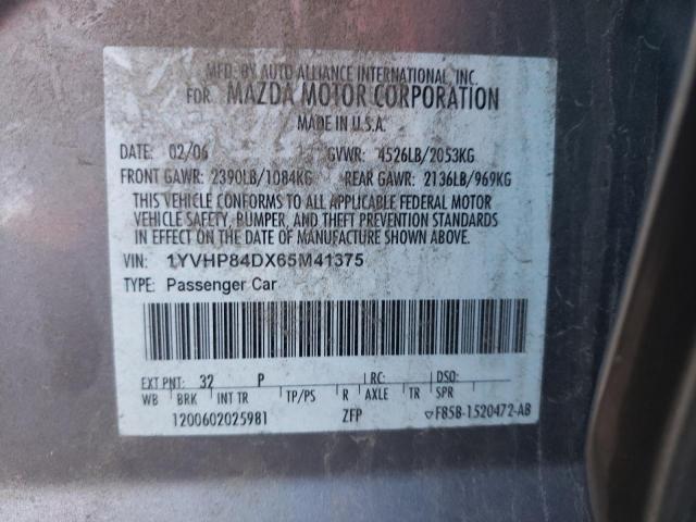 Photo 11 VIN: 1YVHP84DX65M41375 - MAZDA 6 