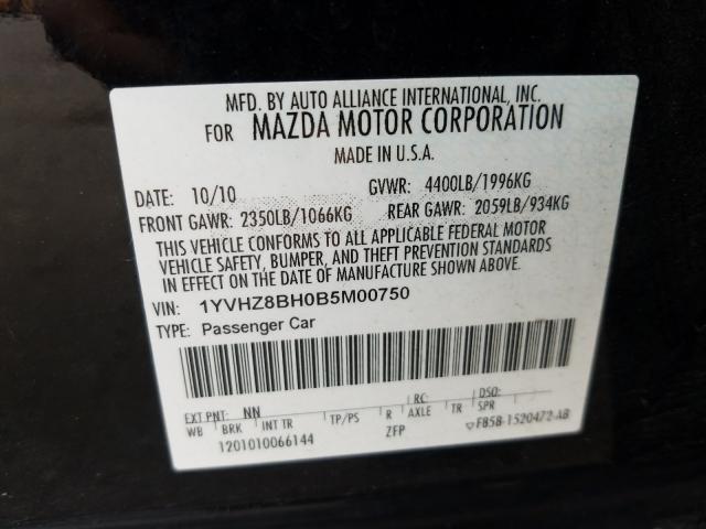 Photo 9 VIN: 1YVHZ8BH0B5M00750 - MAZDA 6 I 