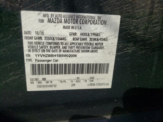 Photo 9 VIN: 1YVHZ8BH1B5M02006 - MAZDA 6 I 