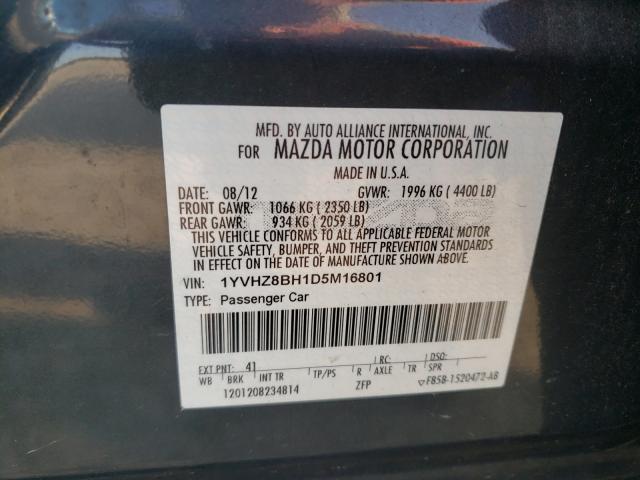 Photo 9 VIN: 1YVHZ8BH1D5M16801 - MAZDA 6 SPORT 