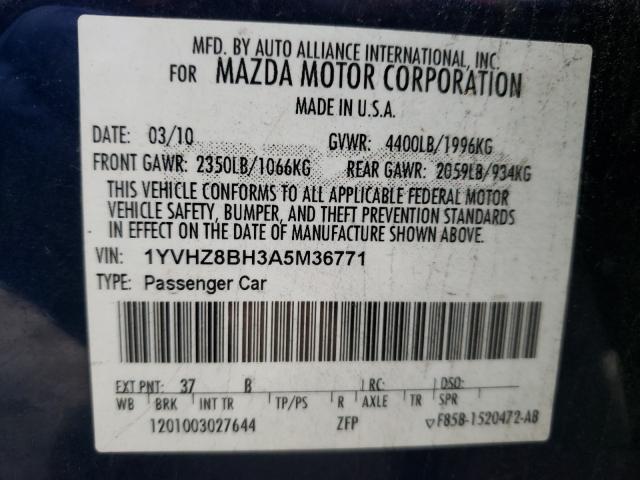 Photo 9 VIN: 1YVHZ8BH3A5M36771 - MAZDA 6 I 