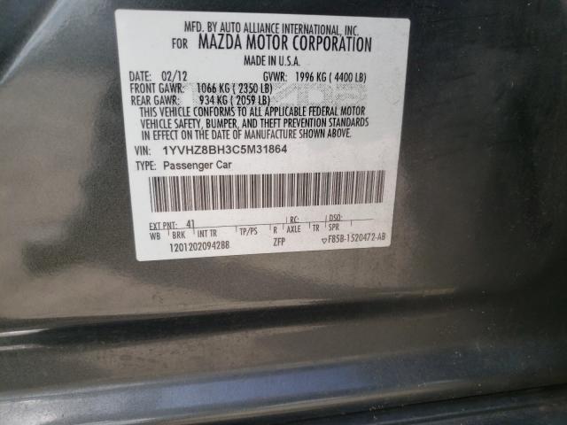 Photo 9 VIN: 1YVHZ8BH3C5M31864 - MAZDA 6 I 