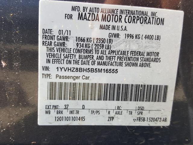 Photo 9 VIN: 1YVHZ8BH5B5M16555 - MAZDA 6 