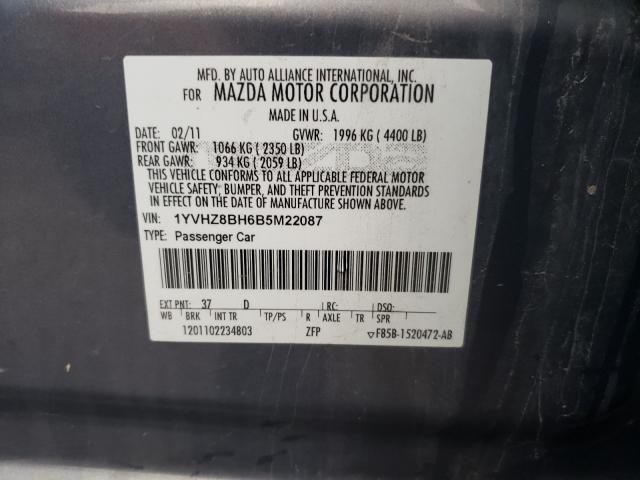 Photo 9 VIN: 1YVHZ8BH6B5M22087 - MAZDA 6 I 