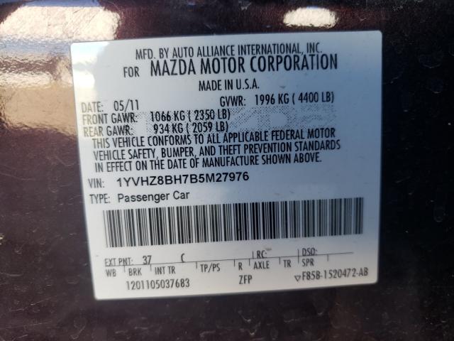 Photo 9 VIN: 1YVHZ8BH7B5M27976 - MAZDA 6 I 