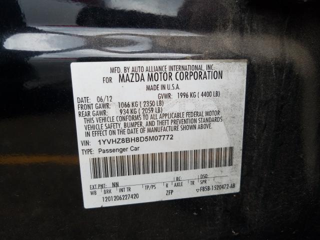 Photo 9 VIN: 1YVHZ8BH8D5M07772 - MAZDA 6 SPORT 