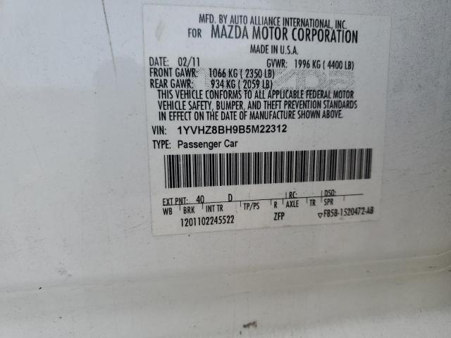 Photo 12 VIN: 1YVHZ8BH9B5M22312 - MAZDA 6 