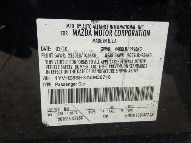 Photo 9 VIN: 1YVHZ8BHXA5M36718 - MAZDA 6 I 