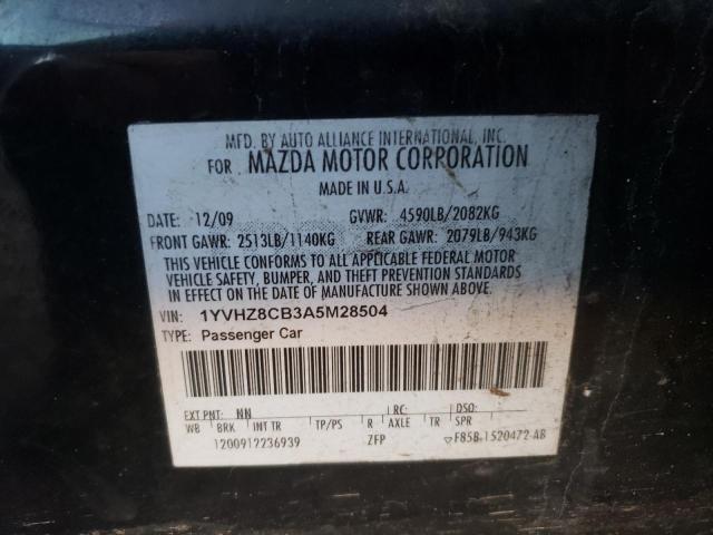 Photo 9 VIN: 1YVHZ8CB3A5M28504 - MAZDA 6 S 