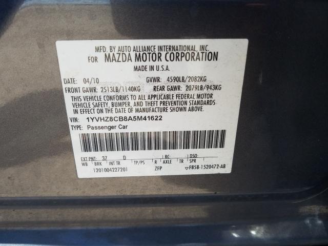 Photo 9 VIN: 1YVHZ8CB8A5M41622 - MAZDA 6 S 