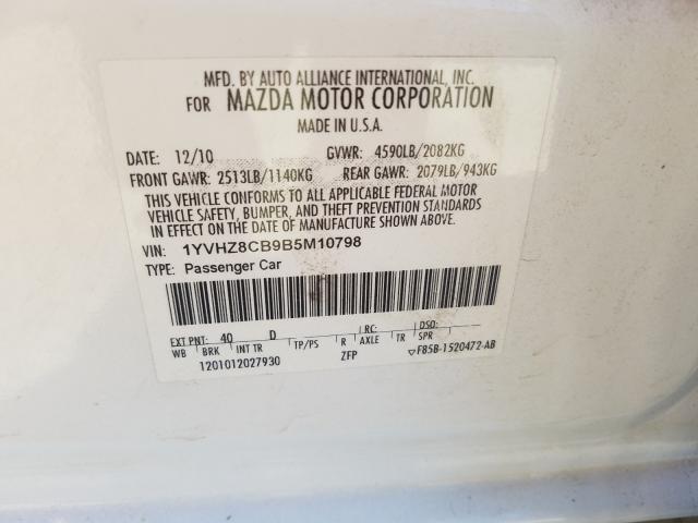 Photo 9 VIN: 1YVHZ8CB9B5M10798 - MAZDA 6 S 