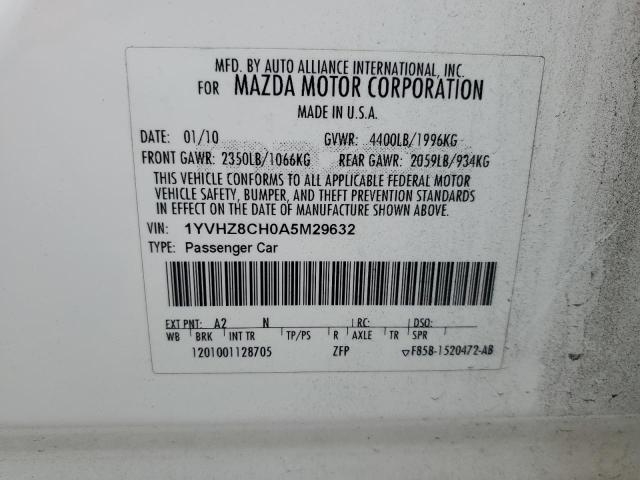 Photo 11 VIN: 1YVHZ8CH0A5M29632 - MAZDA 6 