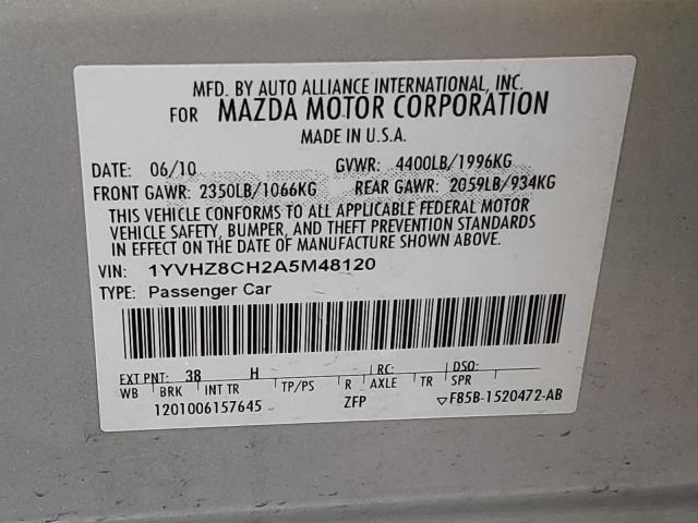 Photo 11 VIN: 1YVHZ8CH2A5M48120 - MAZDA 6 I 