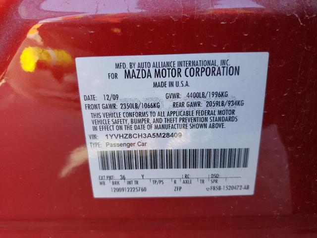 Photo 9 VIN: 1YVHZ8CH3A5M28409 - MAZDA 6 I 