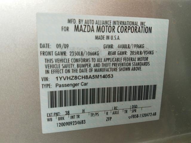 Photo 9 VIN: 1YVHZ8CH8A5M14053 - MAZDA 6 I 