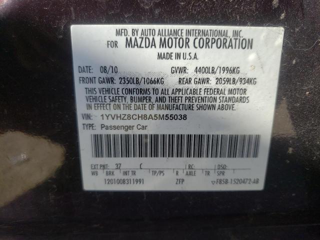 Photo 9 VIN: 1YVHZ8CH8A5M55038 - MAZDA MAZDA6 