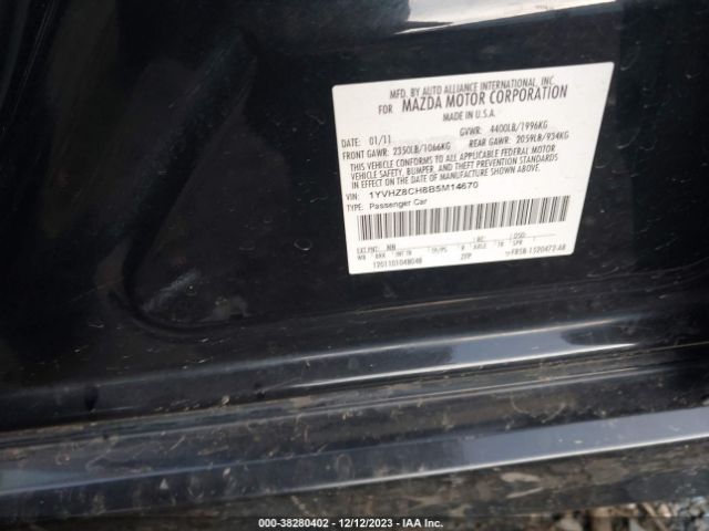 Photo 8 VIN: 1YVHZ8CH8B5M14670 - MAZDA MAZDA6 