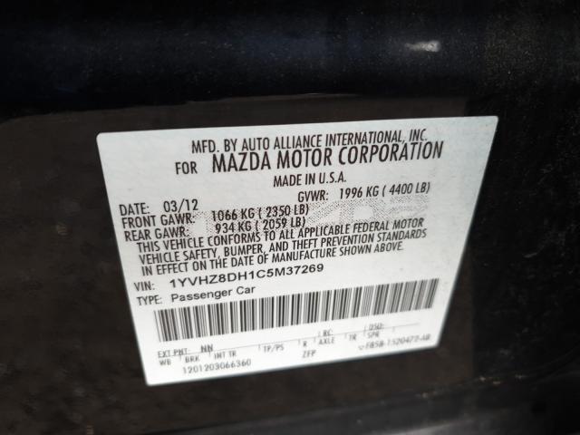 Photo 9 VIN: 1YVHZ8DH1C5M37269 - MAZDA 6 