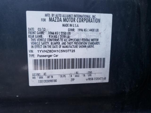 Photo 9 VIN: 1YVHZ8DH1C5M37725 - MAZDA 6 I 