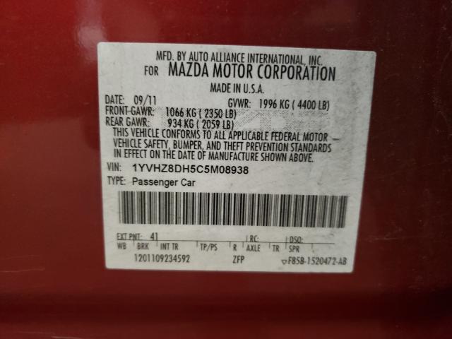 Photo 9 VIN: 1YVHZ8DH5C5M08938 - MAZDA 6 