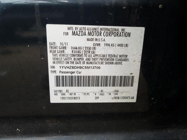 Photo 9 VIN: 1YVHZ8DH9C5M13706 - MAZDA 6 I 