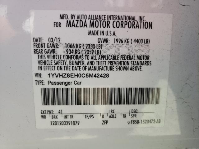 Photo 9 VIN: 1YVHZ8EH0C5M42428 - MAZDA 6 