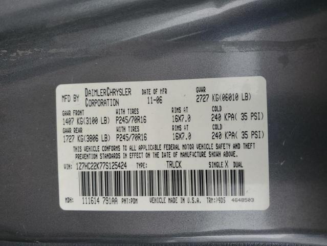 Photo 11 VIN: 1Z7HC22K77S125424 - MITSUBISHI RAIDER 