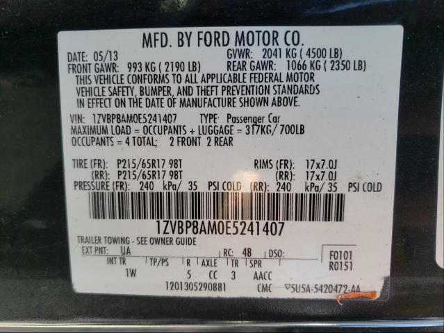 Photo 9 VIN: 1ZVBP8AM0E5241407 - FORD MUSTANG 