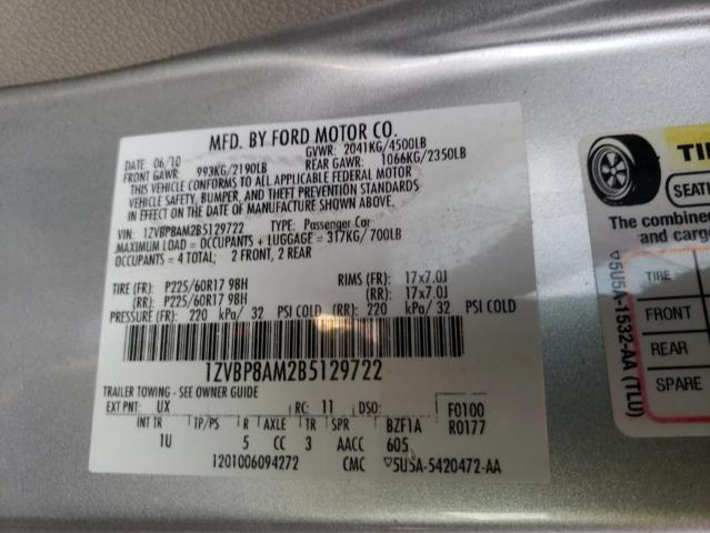 Photo 11 VIN: 1ZVBP8AM2B5129722 - FORD MUSTANG 