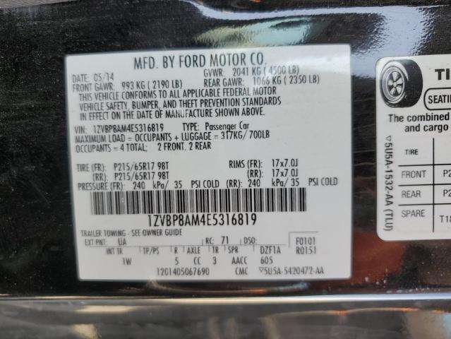 Photo 12 VIN: 1ZVBP8AM4E5316819 - FORD ALL MODELS 