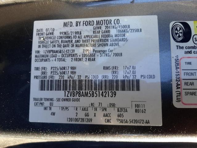 Photo 9 VIN: 1ZVBP8AM5B5142139 - FORD MUSTANG 