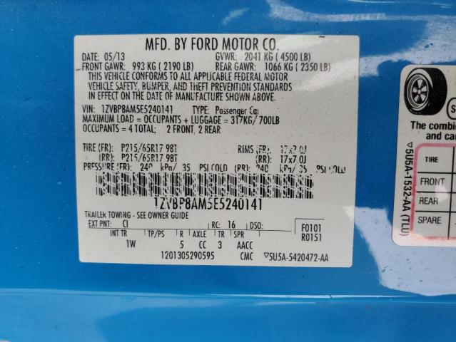 Photo 11 VIN: 1ZVBP8AM5E5240141 - FORD MUSTANG 