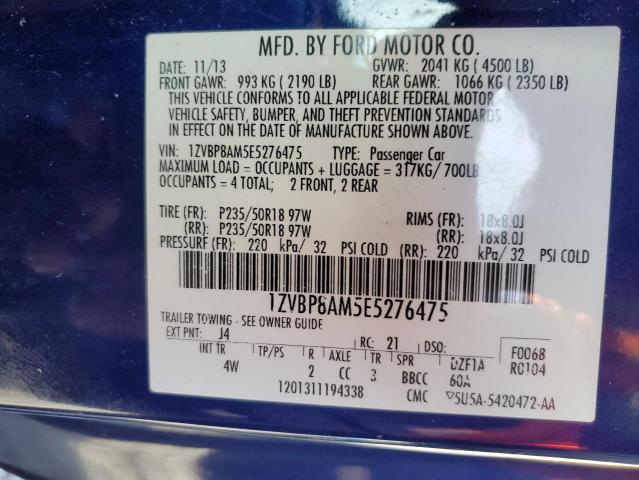 Photo 11 VIN: 1ZVBP8AM5E5276475 - FORD MUSTANG 