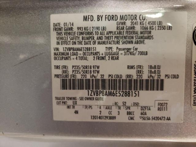 Photo 11 VIN: 1ZVBP8AM6E5288151 - FORD MUSTANG 