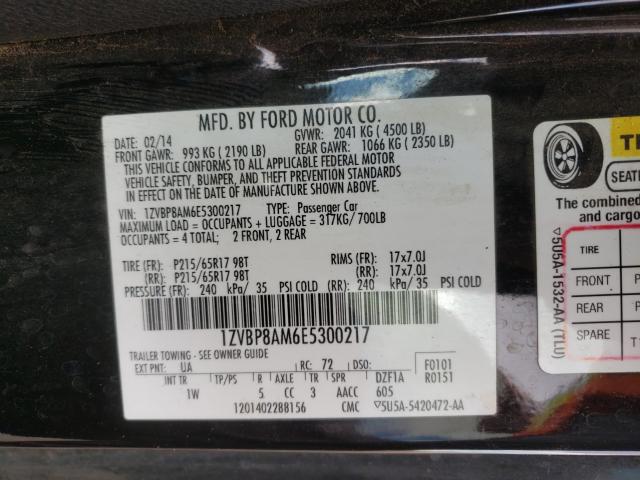 Photo 9 VIN: 1ZVBP8AM6E5300217 - FORD MUSTANG 