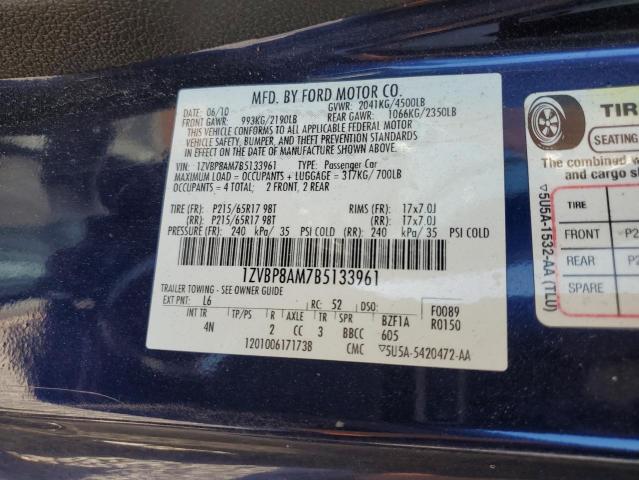 Photo 11 VIN: 1ZVBP8AM7B5133961 - FORD MUSTANG 