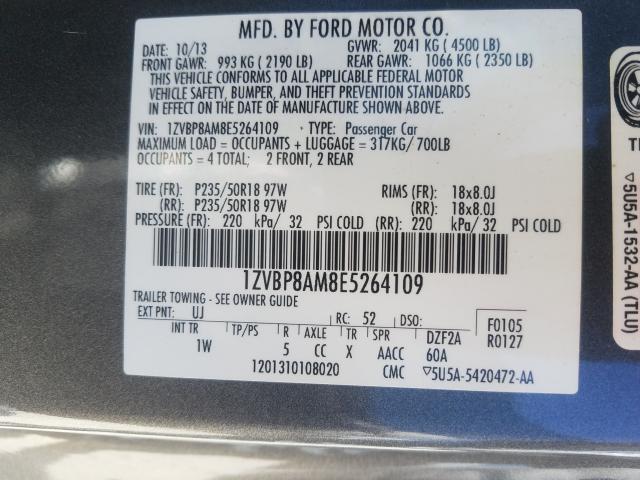 Photo 9 VIN: 1ZVBP8AM8E5264109 - FORD MUSTANG 