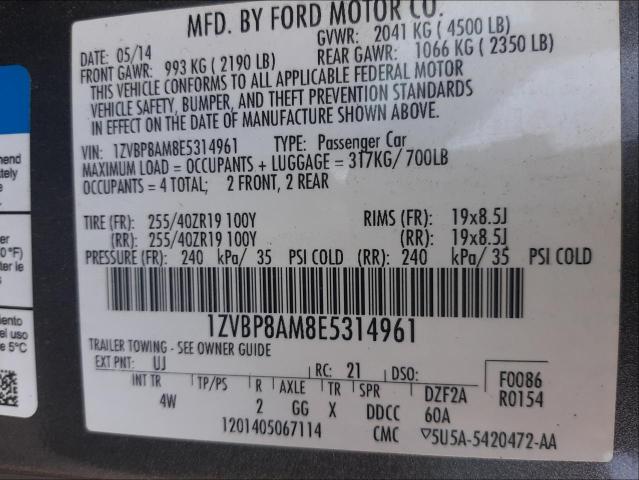 Photo 9 VIN: 1ZVBP8AM8E5314961 - FORD MUSTANG 