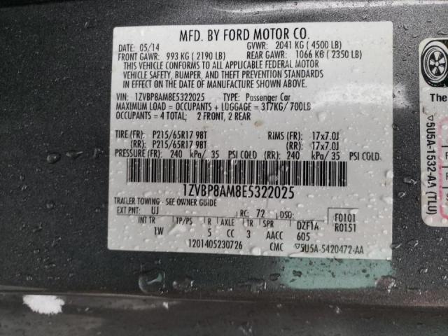 Photo 9 VIN: 1ZVBP8AM8E5322025 - FORD MUSTANG 